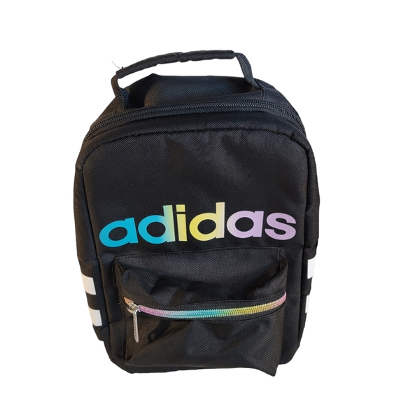 Adidas Metalic Shimmer Rainbow Soft Cooler Lunch Box Bag Bonus Vintage Unicorn - Picture 2 of 15